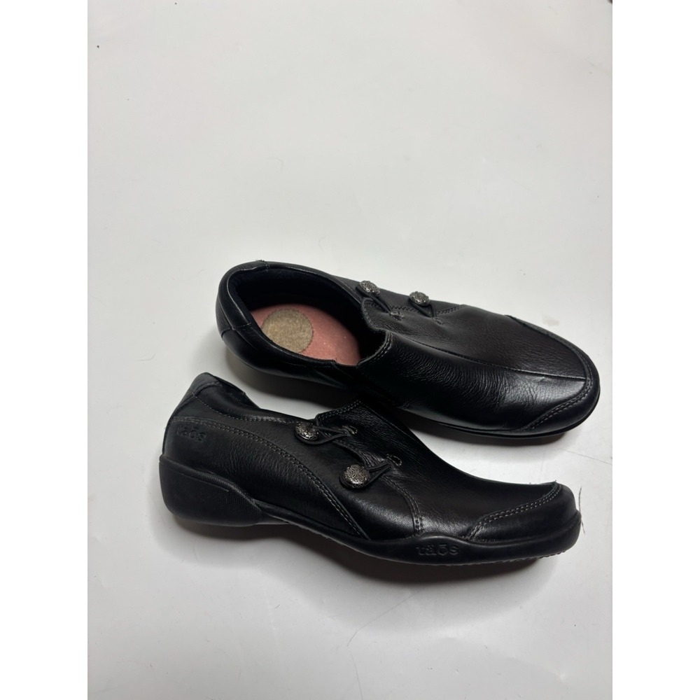Taos Womens 7 Encore Brown Leather Artisan Medallion Bungie Casual Shoes